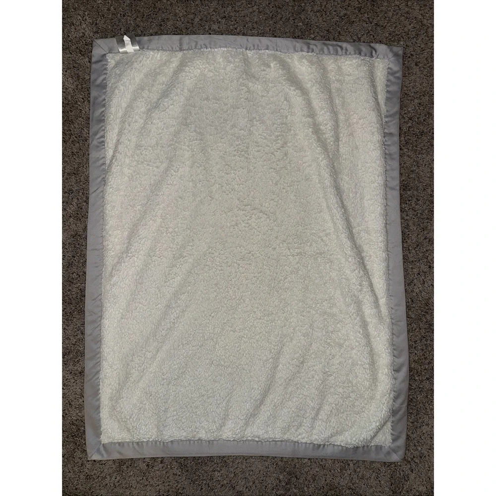 Lambs &‎ Ivy Fox Purple Appliqué Baby Soft Plush Blanket With Satin Trim